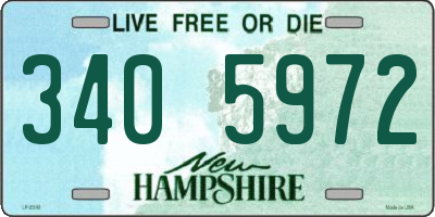 NH license plate 3405972