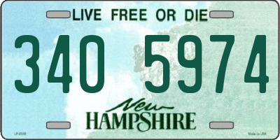 NH license plate 3405974
