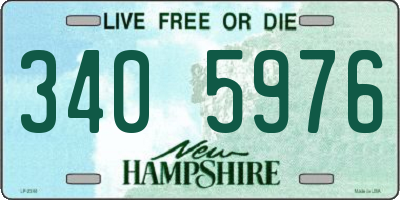 NH license plate 3405976