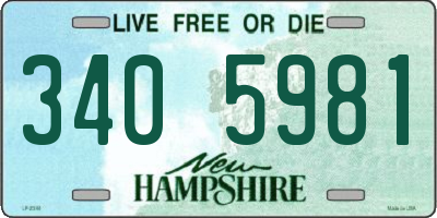 NH license plate 3405981
