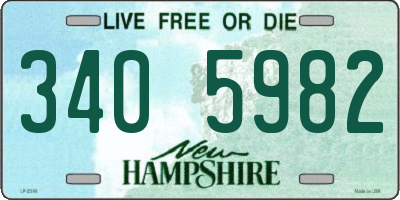 NH license plate 3405982