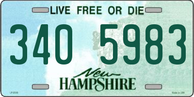 NH license plate 3405983