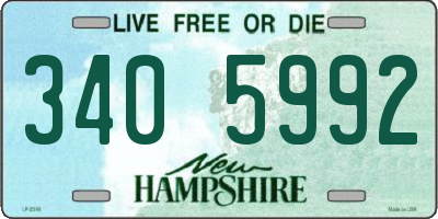 NH license plate 3405992