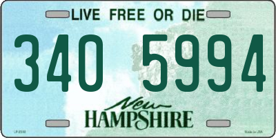 NH license plate 3405994