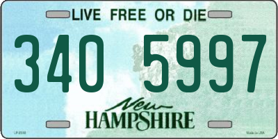 NH license plate 3405997