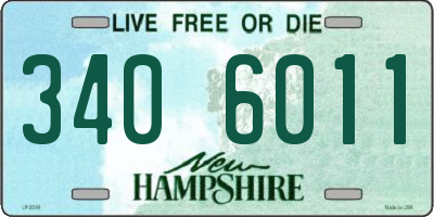 NH license plate 3406011