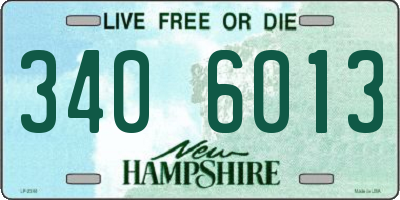 NH license plate 3406013