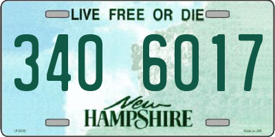 NH license plate 3406017