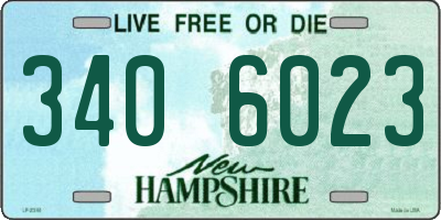 NH license plate 3406023