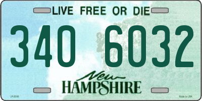 NH license plate 3406032