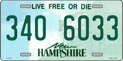 NH license plate 3406033