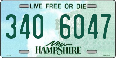 NH license plate 3406047