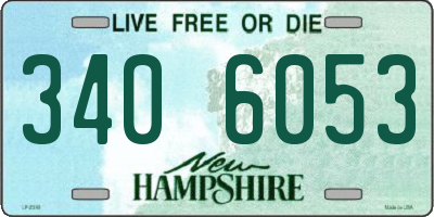 NH license plate 3406053