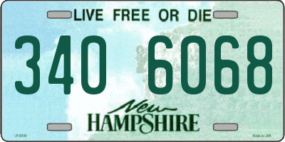 NH license plate 3406068