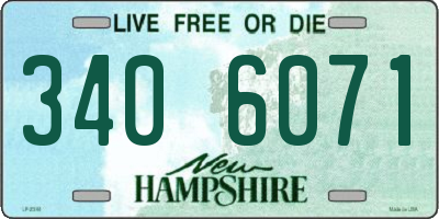 NH license plate 3406071