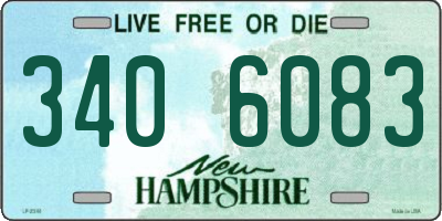 NH license plate 3406083