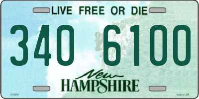 NH license plate 3406100
