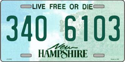 NH license plate 3406103