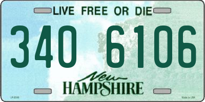 NH license plate 3406106