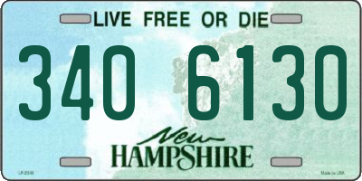NH license plate 3406130
