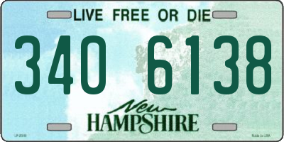 NH license plate 3406138