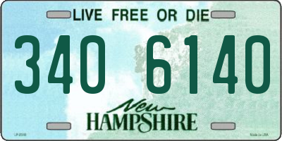 NH license plate 3406140