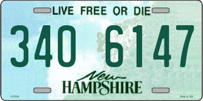 NH license plate 3406147