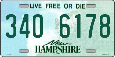 NH license plate 3406178