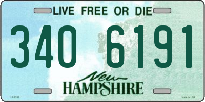 NH license plate 3406191