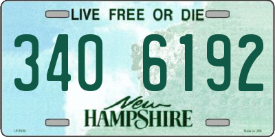 NH license plate 3406192