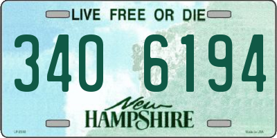 NH license plate 3406194