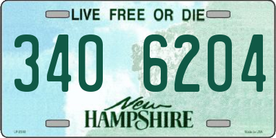 NH license plate 3406204