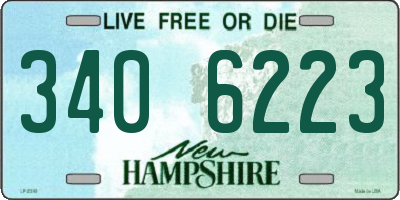 NH license plate 3406223