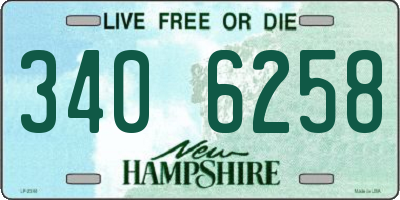 NH license plate 3406258