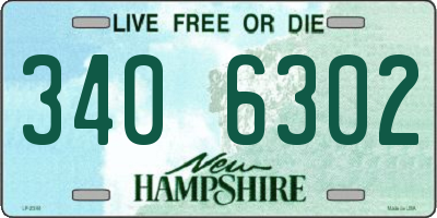 NH license plate 3406302