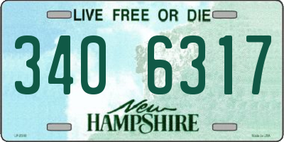 NH license plate 3406317