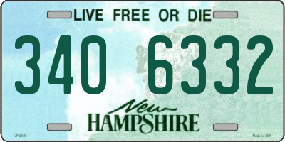 NH license plate 3406332