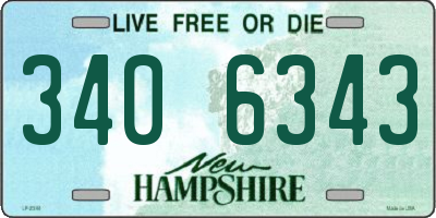 NH license plate 3406343