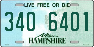 NH license plate 3406401