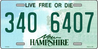 NH license plate 3406407