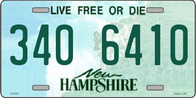NH license plate 3406410