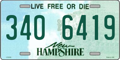 NH license plate 3406419