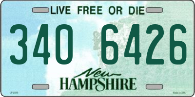 NH license plate 3406426