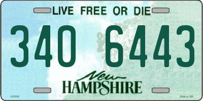NH license plate 3406443