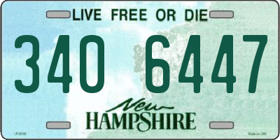 NH license plate 3406447