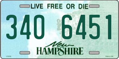 NH license plate 3406451