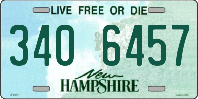 NH license plate 3406457