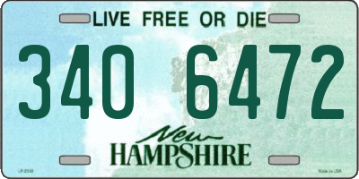 NH license plate 3406472