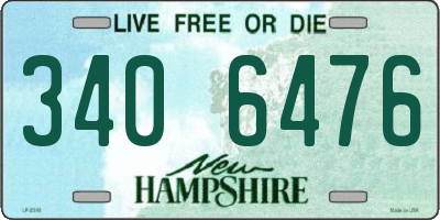 NH license plate 3406476