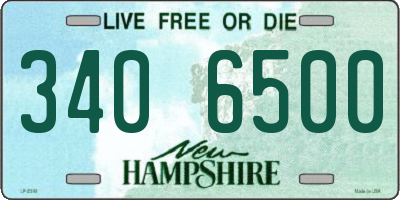 NH license plate 3406500